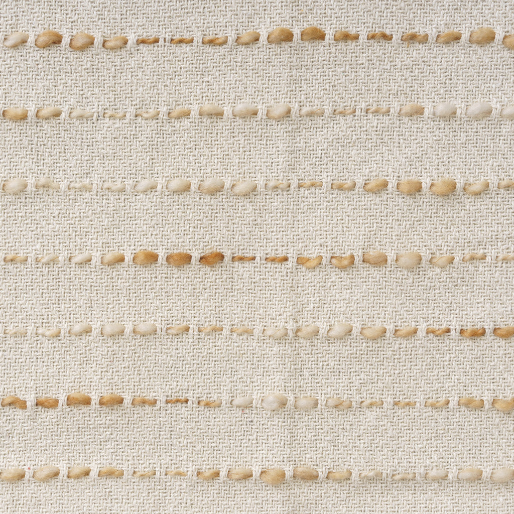 REDONDO WHITE AND BROWN COTTON THROW BLANKET