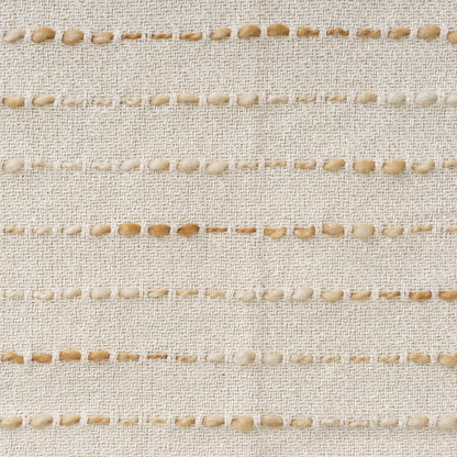 REDONDO WHITE AND BROWN COTTON THROW BLANKET