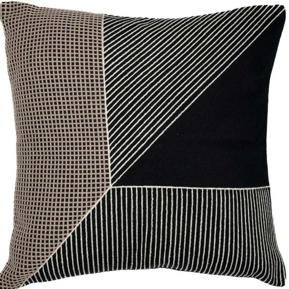 20" black cotton pillow embroidery, black cotton pillow embroidery edges, cotton pillow embroidery edges, black cotton pillow embroidery, cotton pillow embroidery