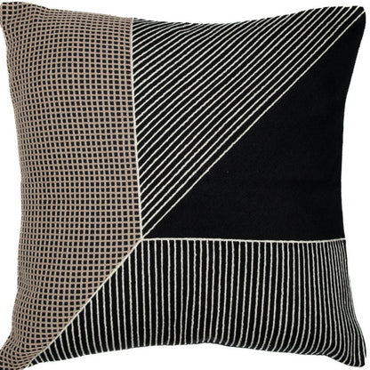 20" black cotton pillow embroidery, black cotton pillow embroidery edges, cotton pillow embroidery edges, black cotton pillow embroidery, cotton pillow embroidery