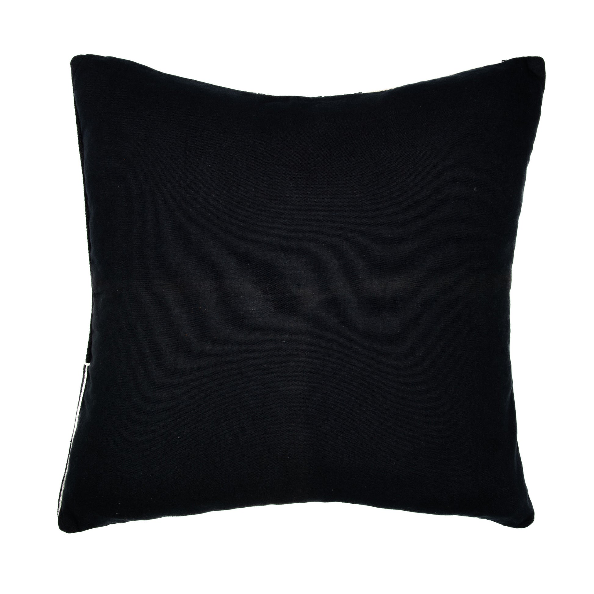 Black pillow on a white background