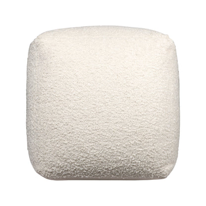 LAKEVIEW 18" IVORY OUTDOOR POUF OTTOMAN