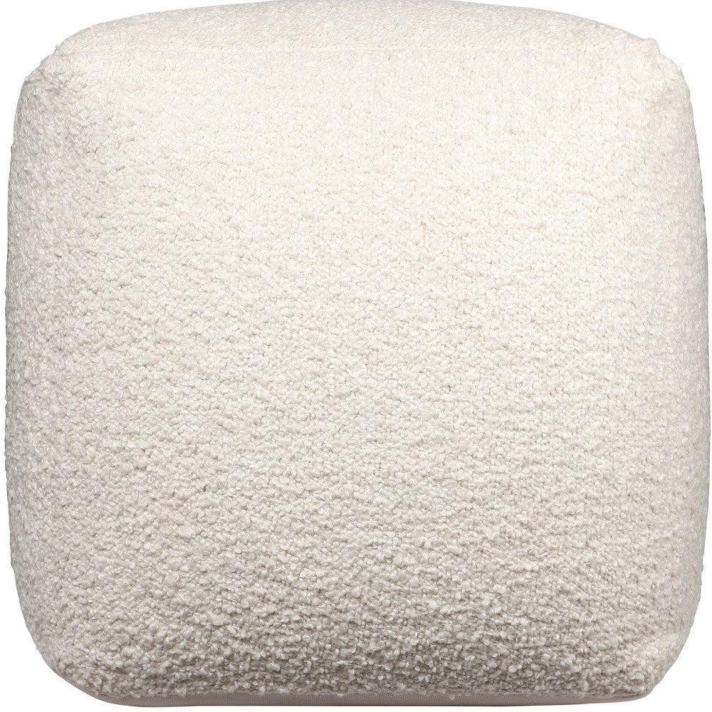 LAKEVIEW 18" IVORY OUTDOOR POUF OTTOMAN