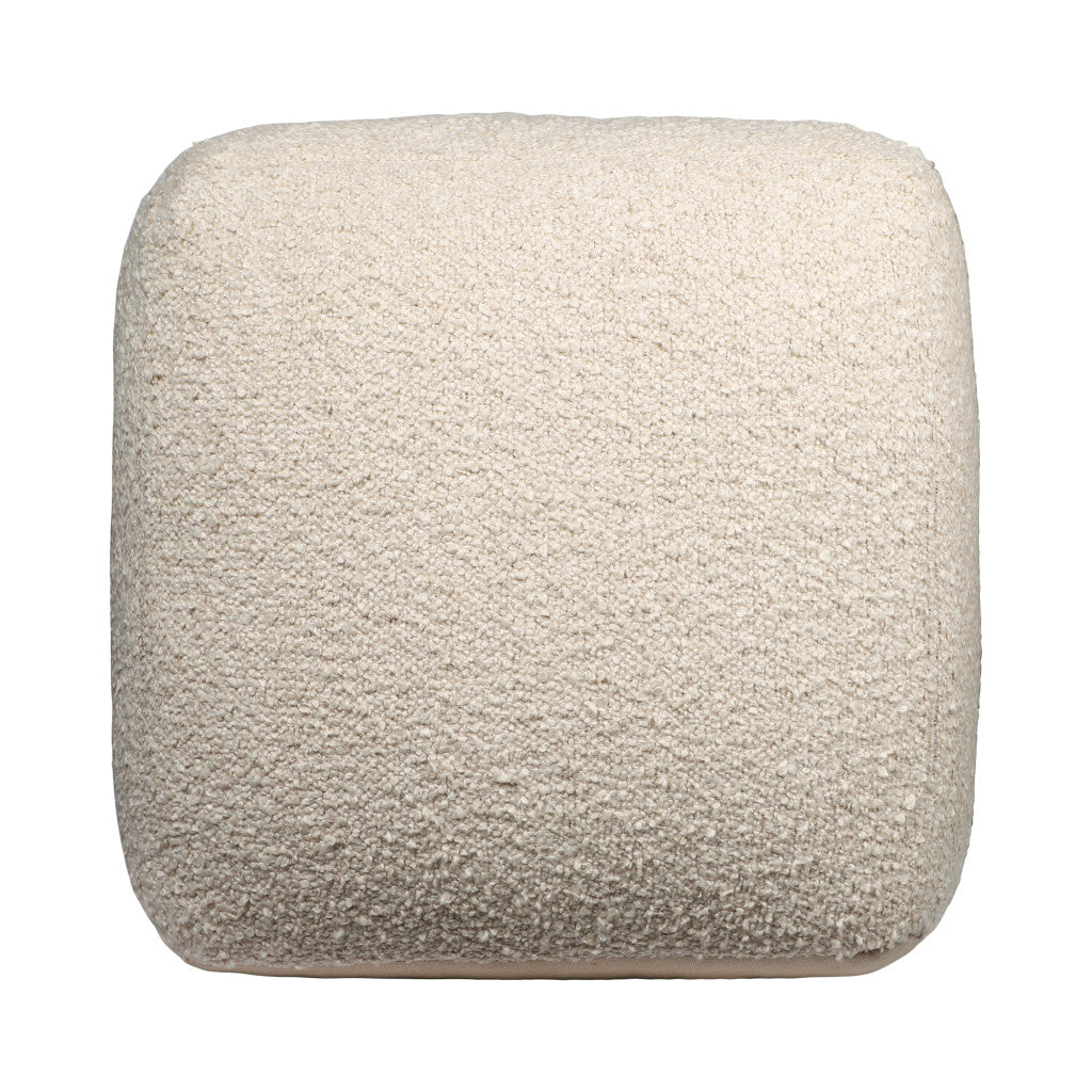 LAKEVIEW 18" BEIGE OUTDOOR POUF OTTOMAN