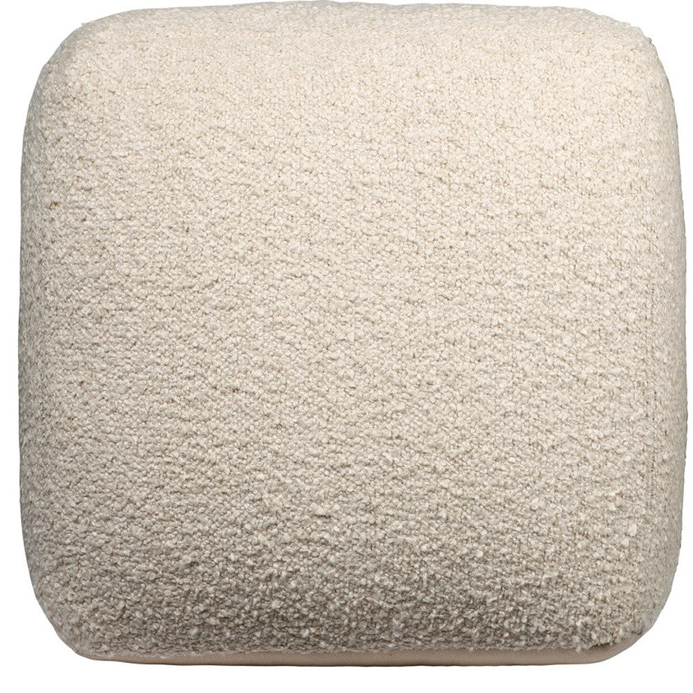 LAKEVIEW 18" BEIGE OUTDOOR POUF OTTOMAN