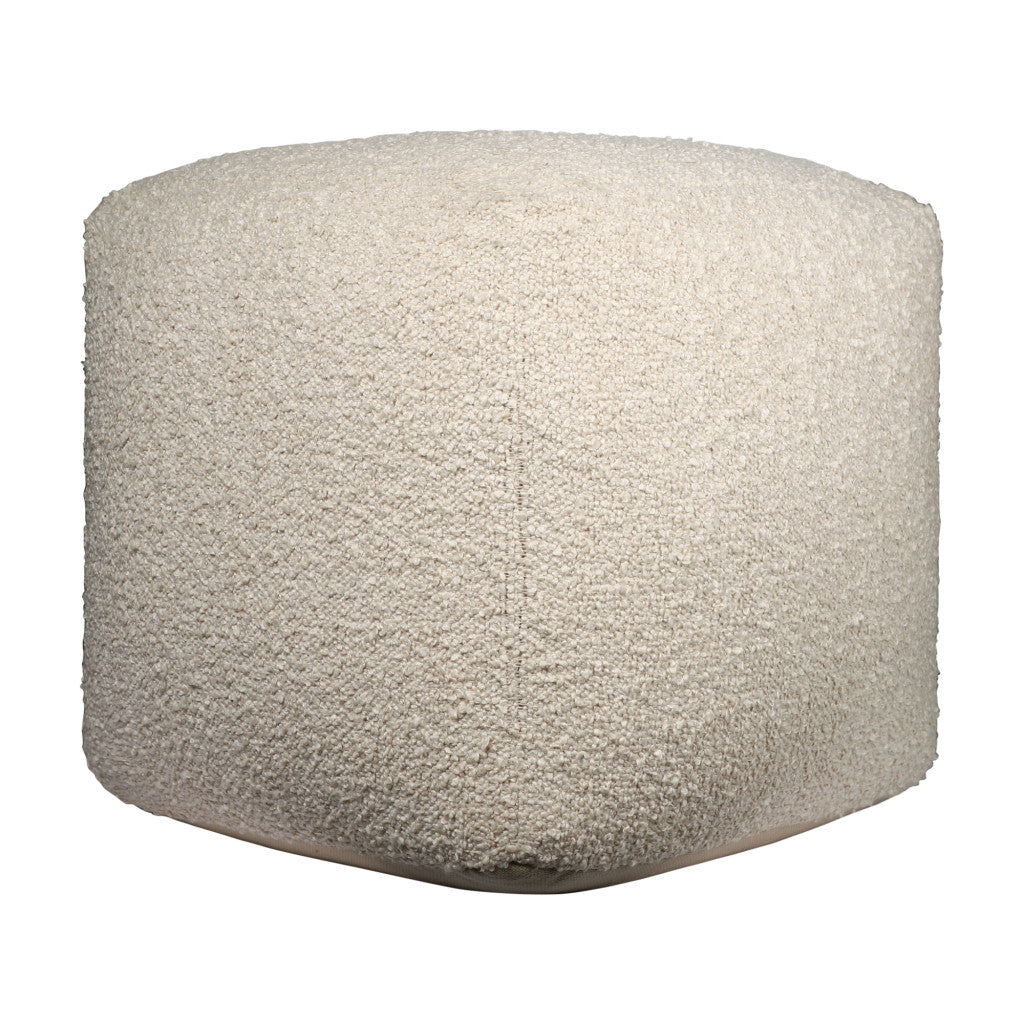 LAKEVIEW 18" BEIGE OUTDOOR POUF OTTOMAN