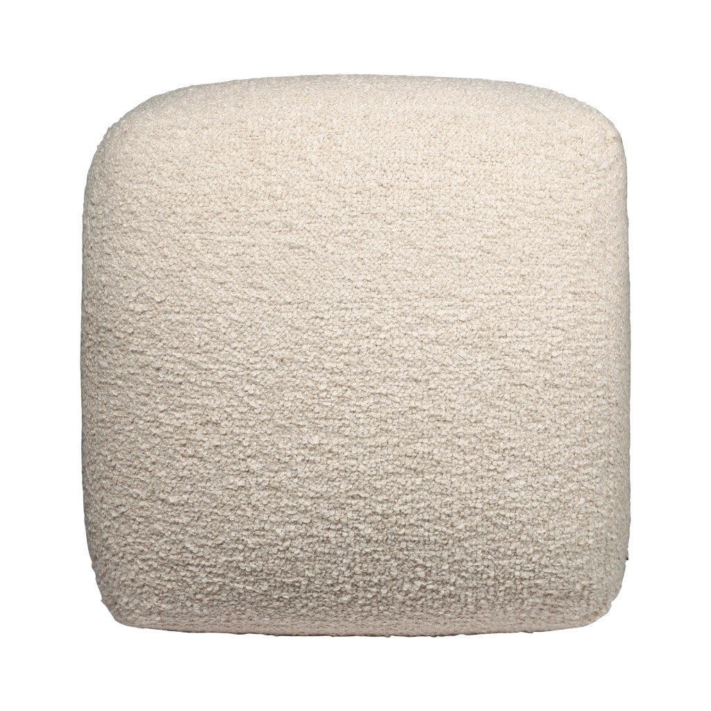 LAKEVIEW 18" BEIGE OUTDOOR POUF OTTOMAN