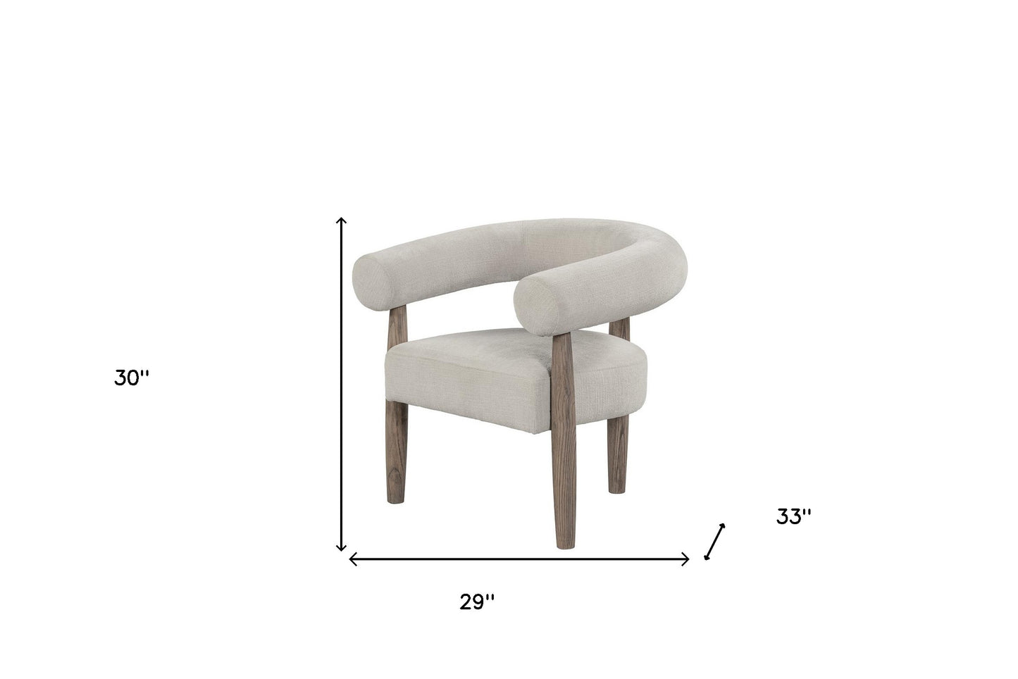 ash gray fabric arm chair, gray fabric arm chair, fabric arm chair, cream ash gray fabric arm, 29" cream ash gray fabric