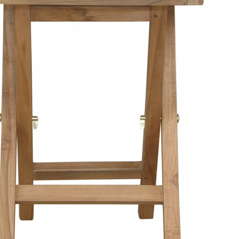 LAKEVIEW 20" SOLID WOOD FOLDING OUTDOOR SIDE TABLE