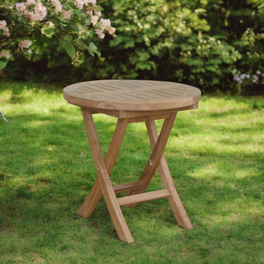 LAKEVIEW 20" SOLID WOOD FOLDING OUTDOOR SIDE TABLE
