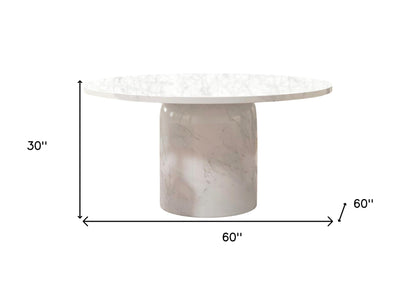 pedestal base round dining table, marble pedestal base round dining, base round dining table, pedestal base round dining, 60" gray white marble pedestal
