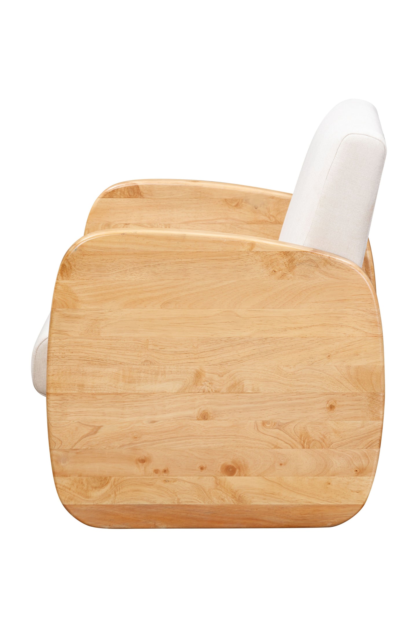 29" WHITE AND NATURAL LINEN ARMCHAIR - Varnish & Vibe