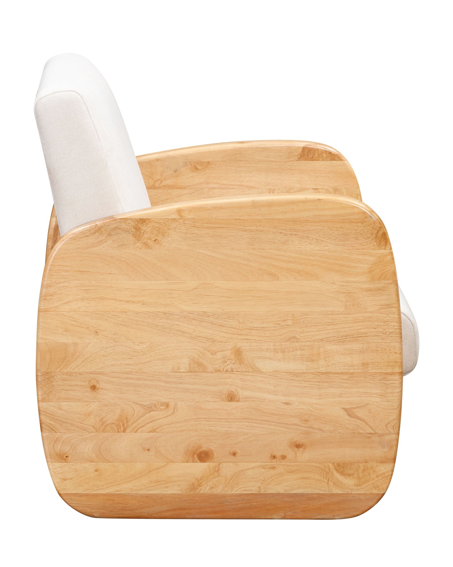 29" WHITE AND NATURAL LINEN ARMCHAIR - Varnish & Vibe