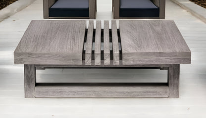 LAKEVIEW 33" GRAY SOLID WOOD OUTDOOR COFFEE TABLE