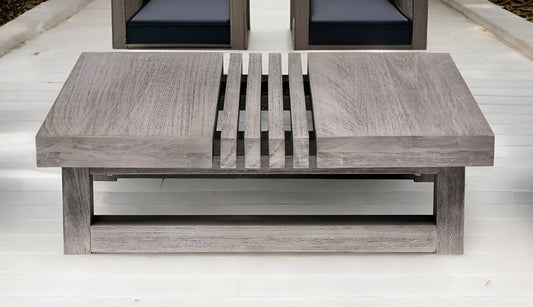 LAKEVIEW 33" GRAY SOLID WOOD OUTDOOR COFFEE TABLE