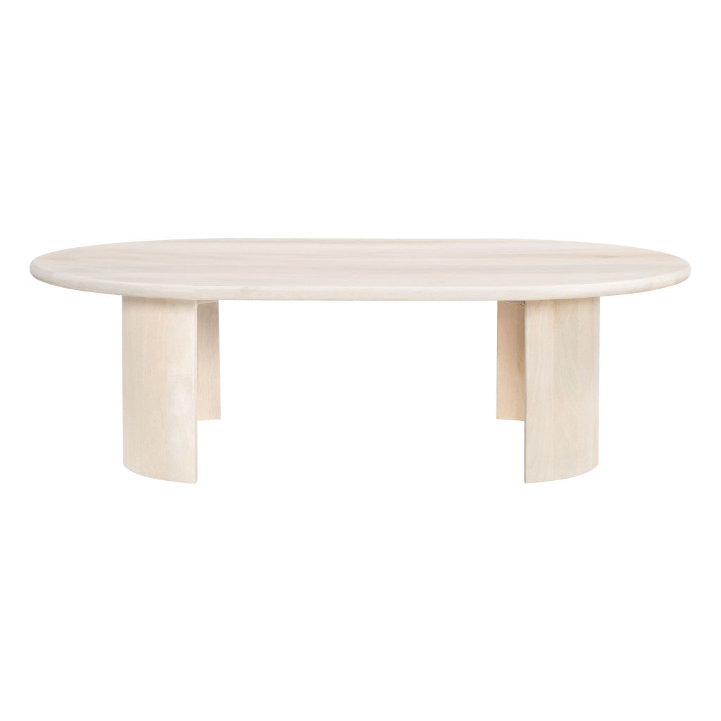 VALLEY 52" BLEACHED MANGO WOOD COFFEE TABLE - Varnish & Vibe