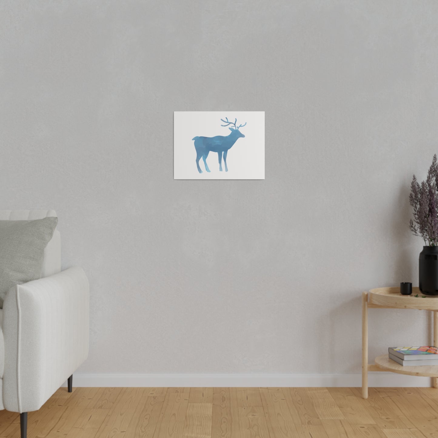 Reindeer Winter Matte Canvas, Stretched, 0.75" - Varnish & Vibe