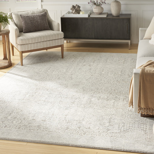 VALLEY 9' X 12' SILVER IVORY VINTAGE RUG - Varnish & Vibe