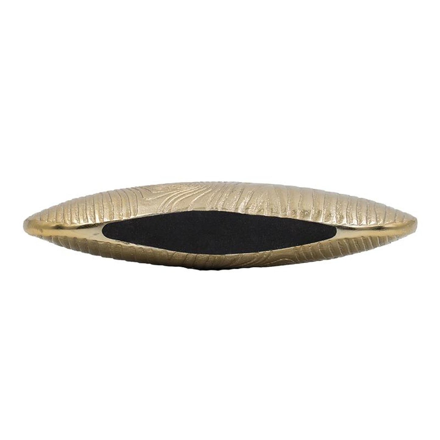MALIBU 7" GOLD ALUMINUM OVAL DISC TABLE VASE - Varnish & Vibe