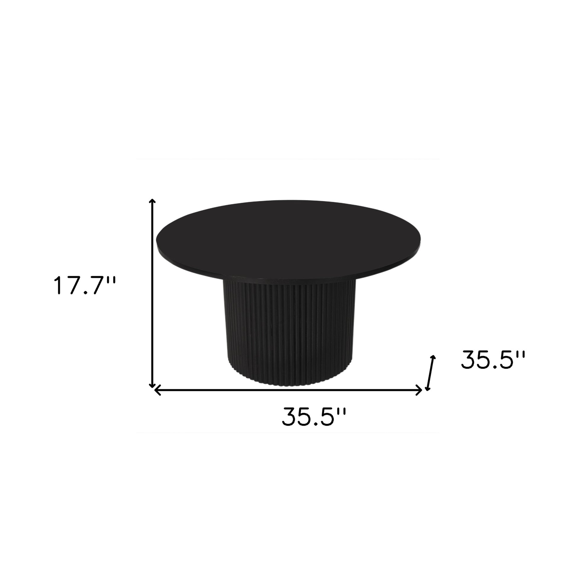 wood round pedestal coffee table, round pedestal coffee table, pedestal coffee table, solid wood round pedestal coffee, black solid wood round pedestal