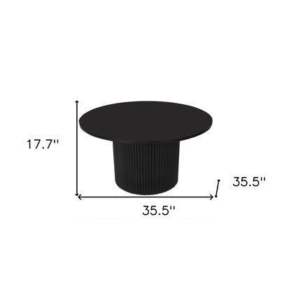 wood round pedestal coffee table, round pedestal coffee table, pedestal coffee table, solid wood round pedestal coffee, black solid wood round pedestal