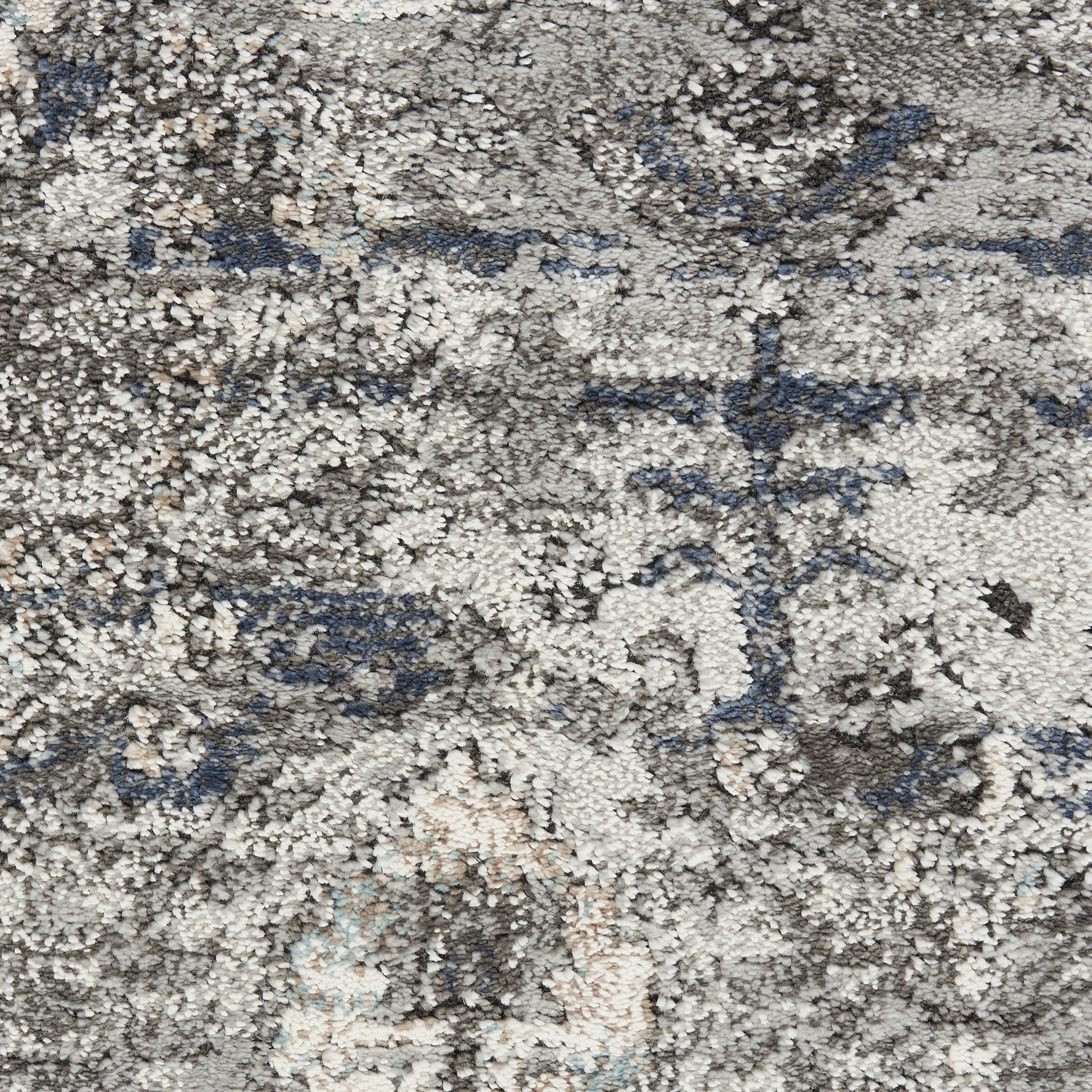 CALABASAS 8' X 10' BLUE FLORAL POWER LOOM DISTRESSED AREA RUG - Varnish & Vibe