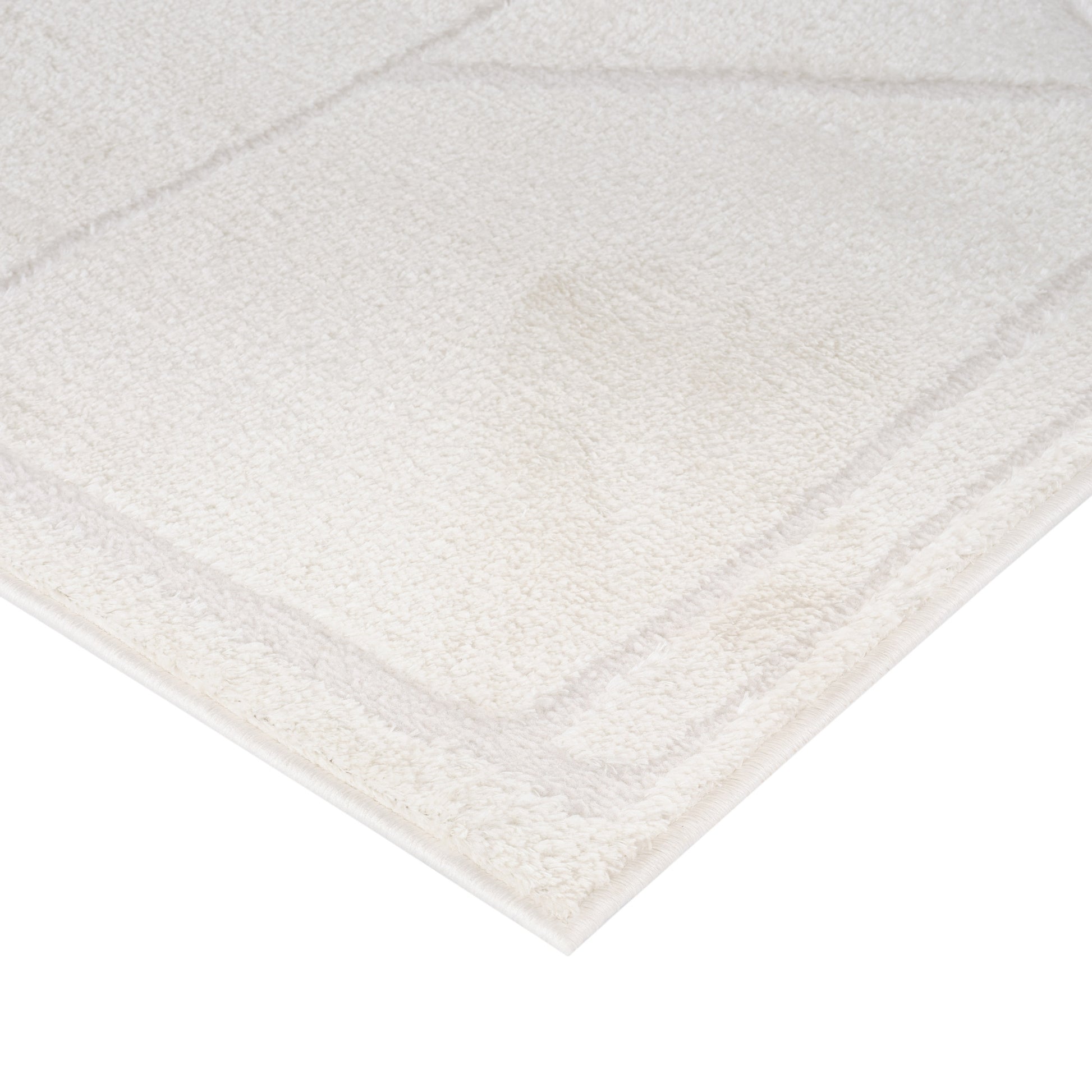 MALIBU 8' X 10' IVORY AND OFF WHITE GEOMETRIC AREA RUG - Varnish & Vibe