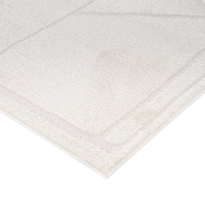 MALIBU 8' X 10' IVORY AND OFF WHITE GEOMETRIC AREA RUG - Varnish & Vibe
