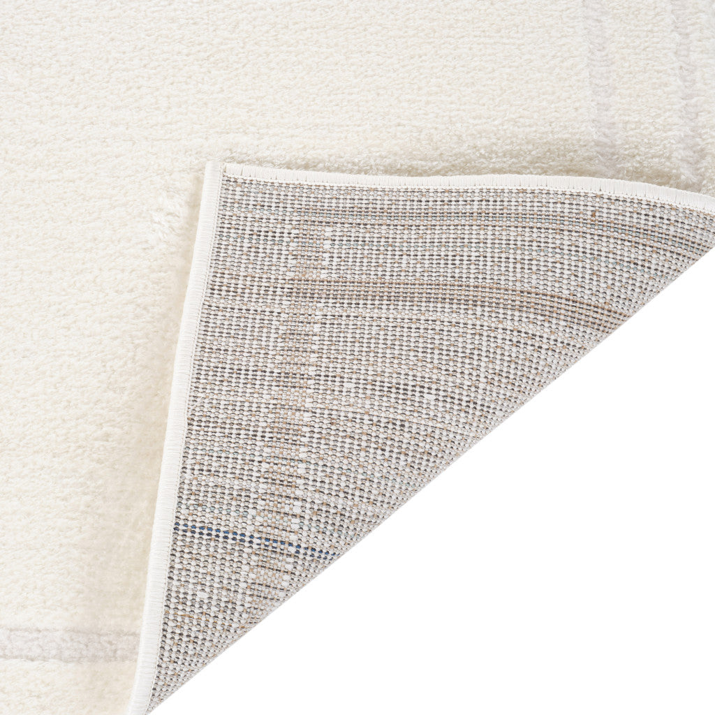 MALIBU 8' X 10' IVORY AND OFF WHITE GEOMETRIC AREA RUG - Varnish & Vibe