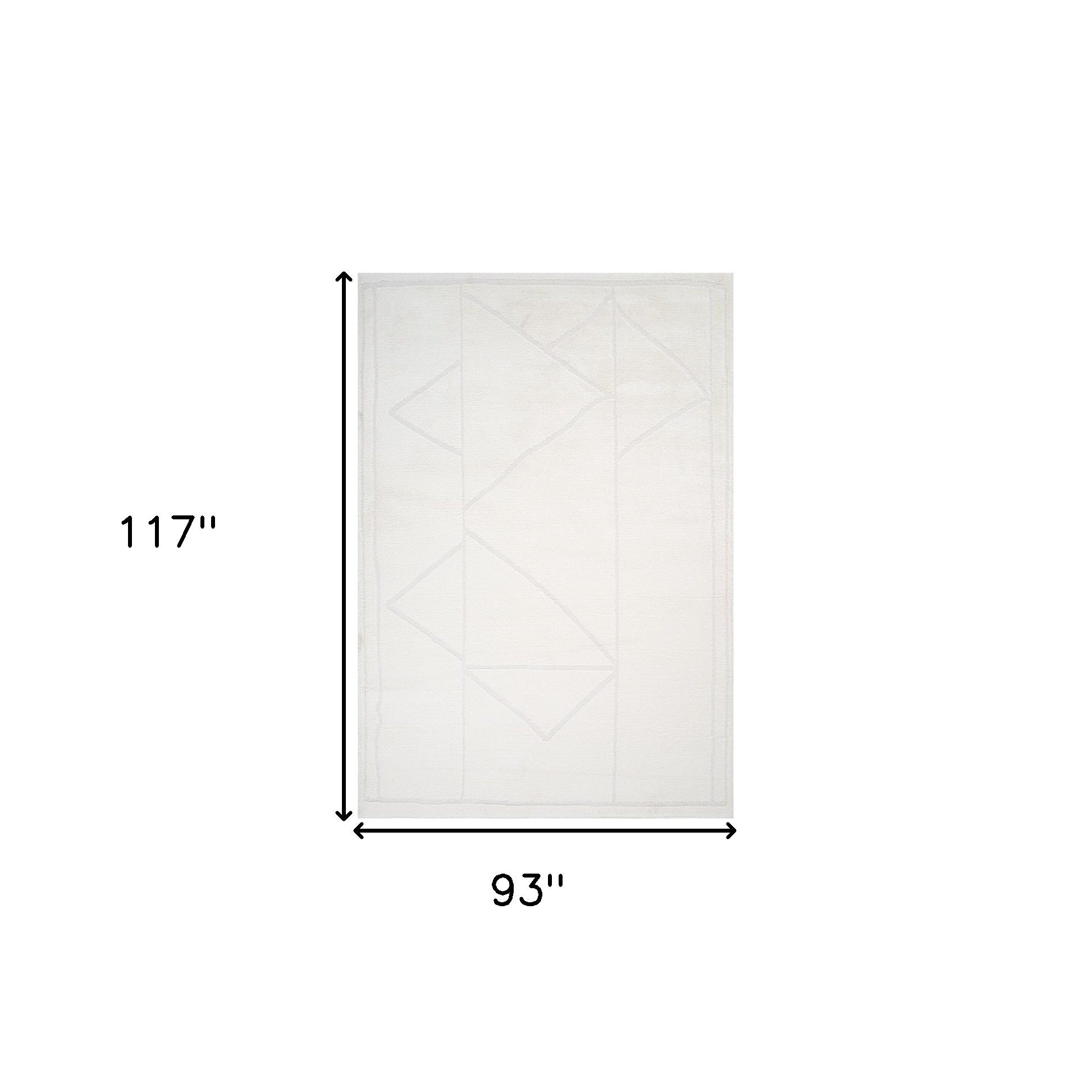 ivory white geometric area rug, white geometric area rug, geometric area rug, 8' X 10' ivory white geometric area, ivory white geometric area
