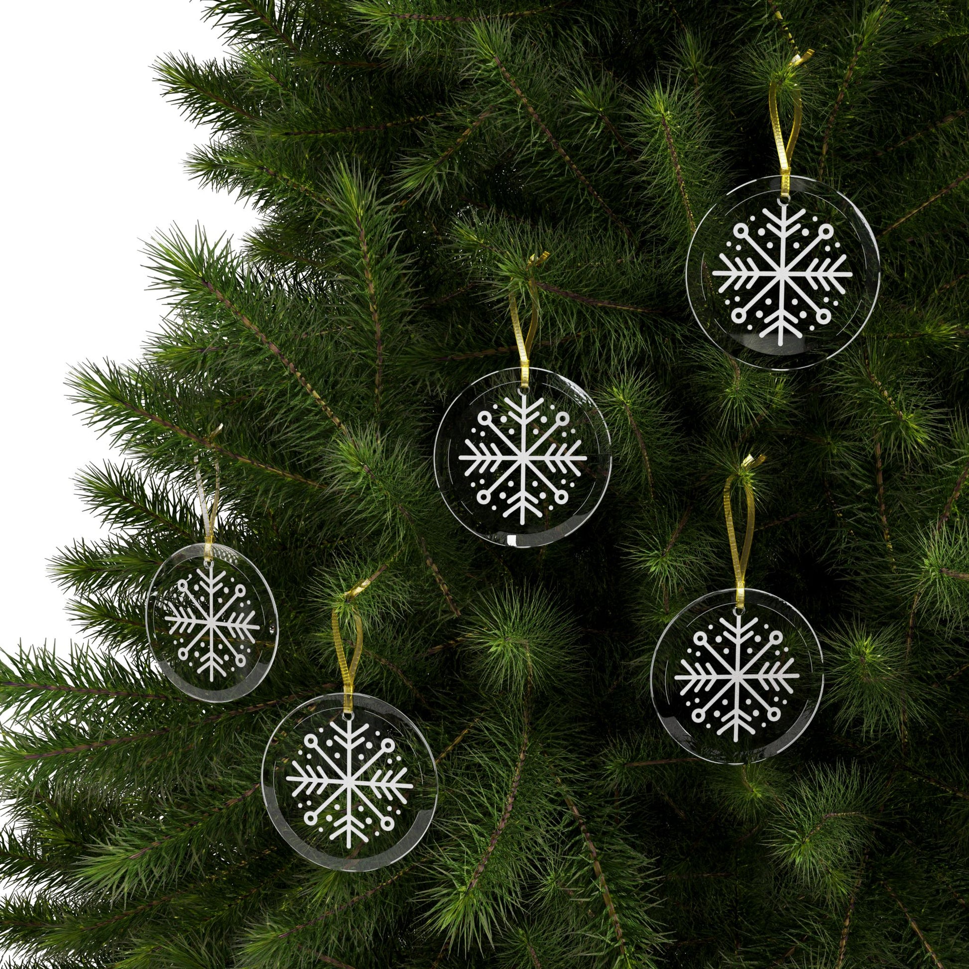 Snowflake Glass Ornaments - Varnish & Vibe