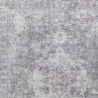 PALISADES 10' X 14' GRAY FLORAL DISTRESSED AREA RUG - Varnish & Vibe