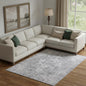 PALISADES 10' X 14' GRAY FLORAL DISTRESSED AREA RUG - Varnish & Vibe