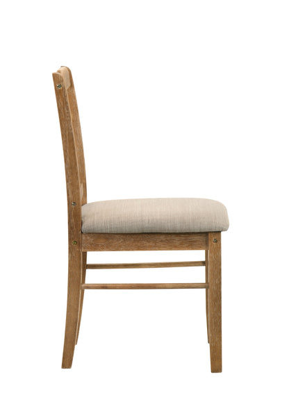 CALABASAS FIVE PIECE OAK SOLID WOOD DINING SET WITH FOUR CHAIRS - Varnish & Vibe