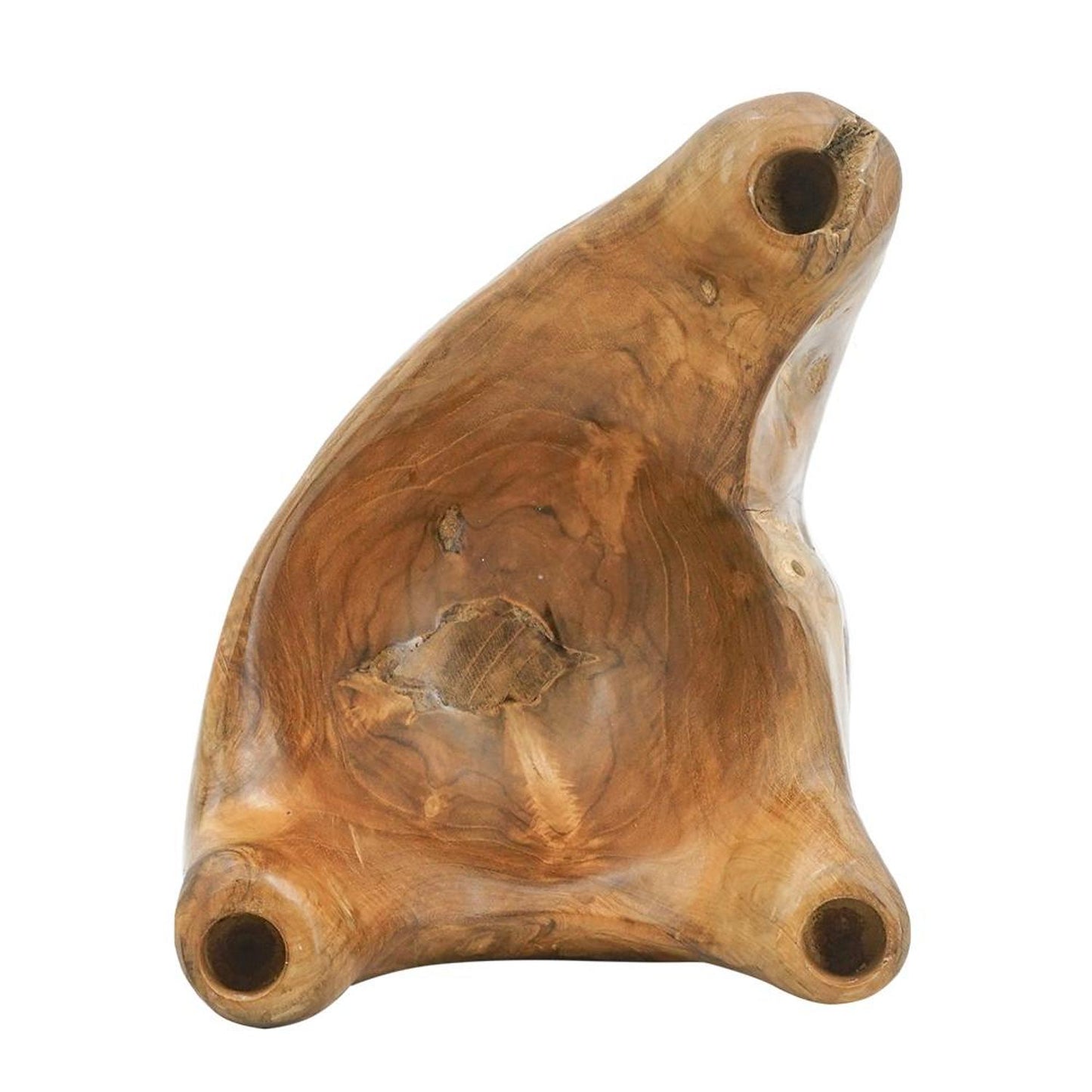 8" NATURAL ROUND SOLID WOOD TABLE VASE - Varnish & Vibe