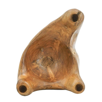 8" NATURAL ROUND SOLID WOOD TABLE VASE - Varnish & Vibe