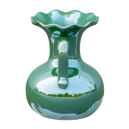 CALABASAS 8" HUNTER GREEN CERAMIC AMPHORA TABLE VASE - Varnish & Vibe