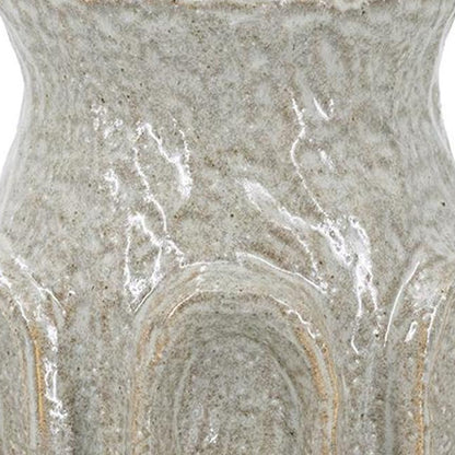 CALABASAS 8" SAGE AND GRAY TEXTURAL CERAMIC TABLE VASE - Varnish & Vibe