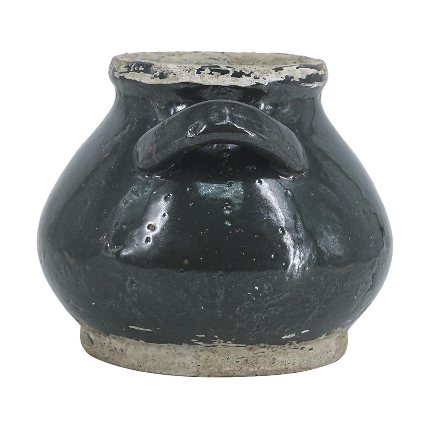 CALABASAS 7" DARK GREEN AND SAND TERRACOTTA ROUND JUG VASE - Varnish & Vibe