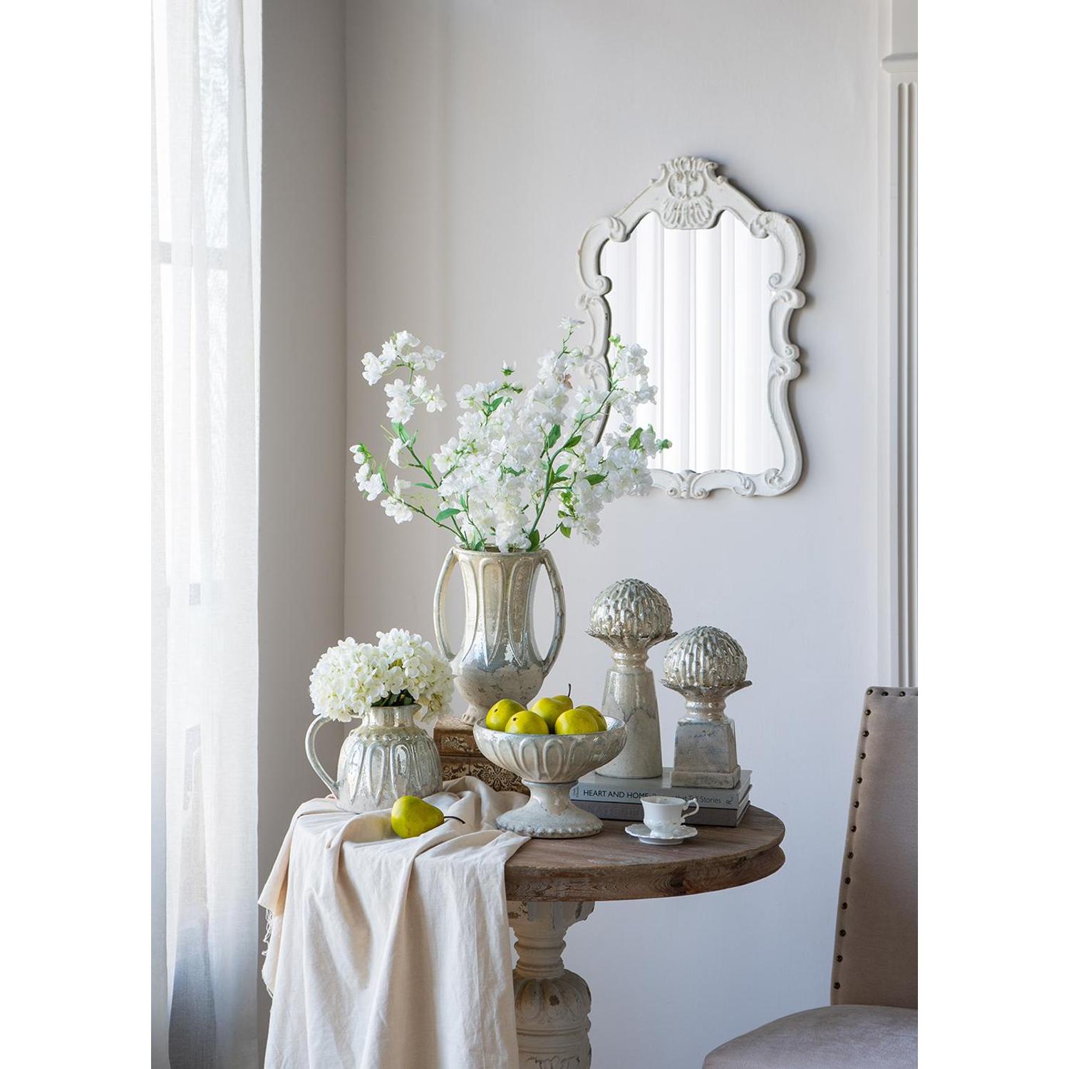 ceramic round pedestal centerpiece bowl, round pedestal centerpiece bowl, pedestal centerpiece bowl, gray ceramic round pedestal centerpiece, 10" gray ceramic round pedestal