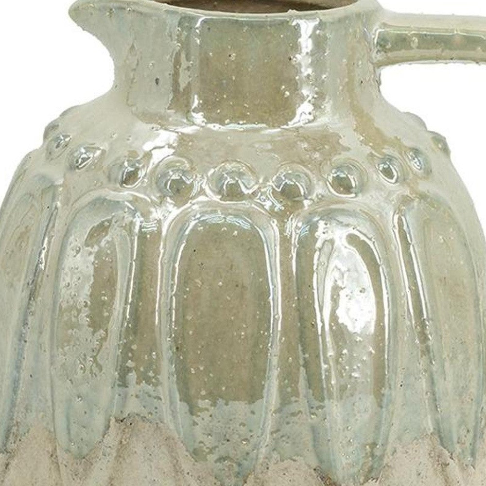 CALABASAS 7" GRAY CERAMIC ROUND JUG VASE - Varnish & Vibe