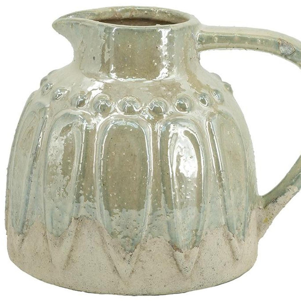 CALABASAS 7" GRAY CERAMIC ROUND JUG VASE - Varnish & Vibe