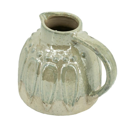 CALABASAS 7" GRAY CERAMIC ROUND JUG VASE - Varnish & Vibe