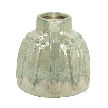 CALABASAS 7" GRAY CERAMIC ROUND JUG VASE - Varnish & Vibe