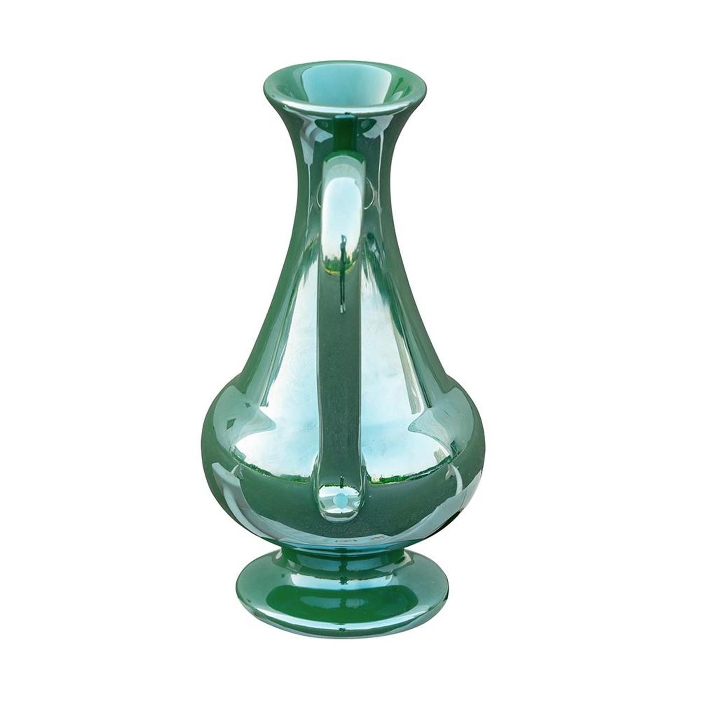 CALABASAS 10" HUNTER GREEN CERAMIC AMPHORA TABLE VASE - Varnish & Vibe