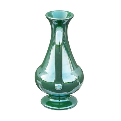 CALABASAS 10" HUNTER GREEN CERAMIC AMPHORA TABLE VASE - Varnish & Vibe