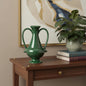 CALABASAS 10" HUNTER GREEN CERAMIC AMPHORA TABLE VASE - Varnish & Vibe