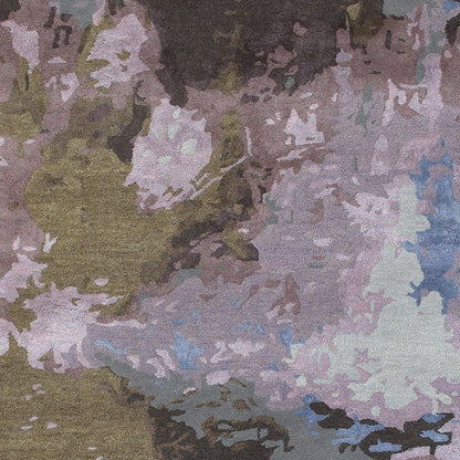 abstract hand tufted area rug, hand tufted area rug, tufted area rug, blue abstract hand tufted area, 8' X 10' blue abstract hand tufted