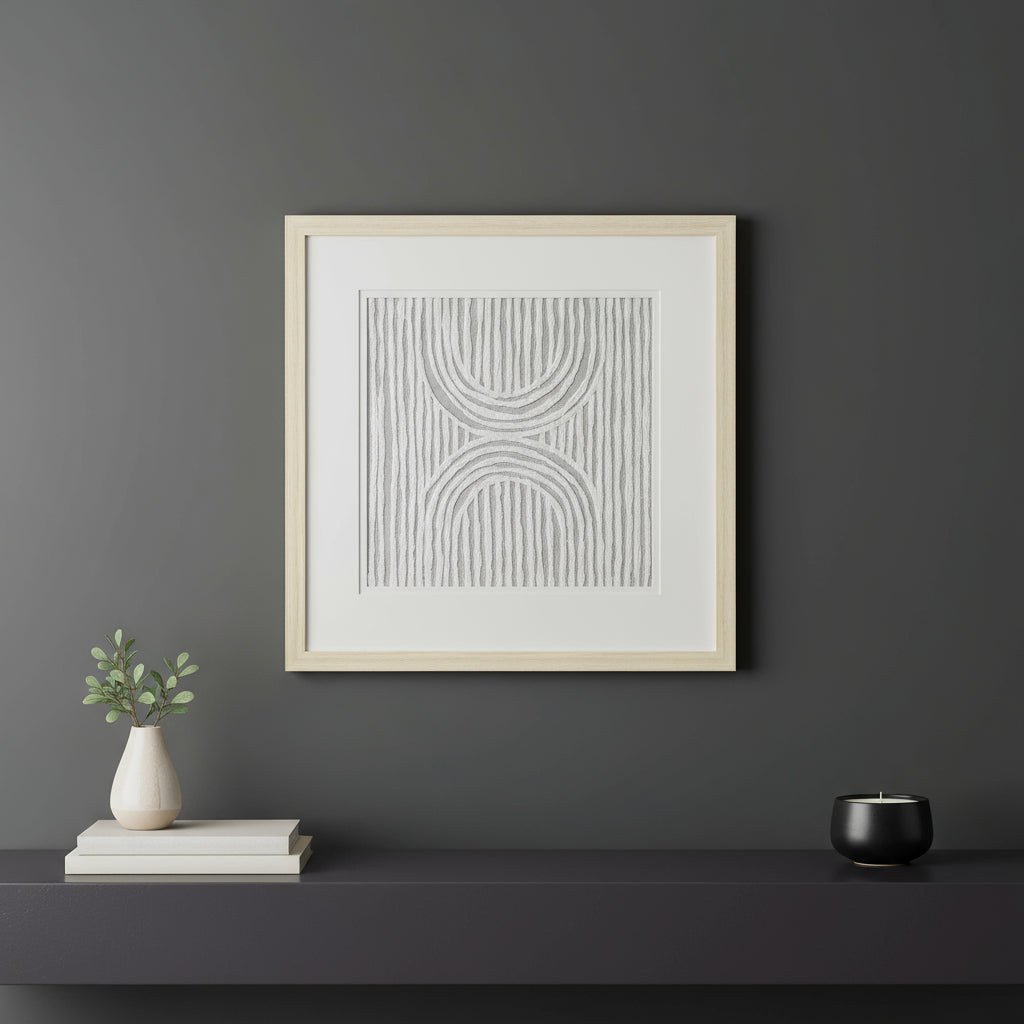 MALIBU ZINNIA I NATURAL SHADOWBOX MINIMALISTIC WALL ART - Varnish & Vibe