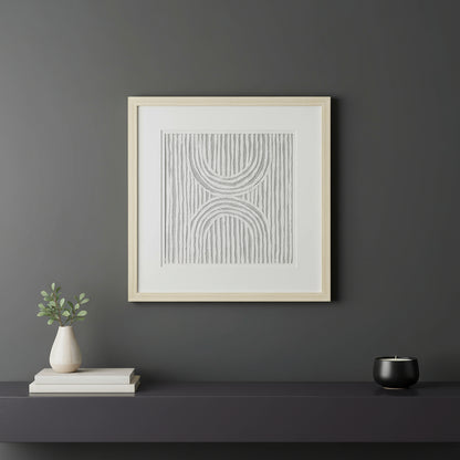 MALIBU ZINNIA I NATURAL SHADOWBOX MINIMALISTIC WALL ART - Varnish & Vibe